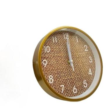 Imagem de Relógio de Parede Grande Decorativo para Escritório, Cozinha e Sala - Relógio de Pilha com Design Clássico(CF-075-Dourado)