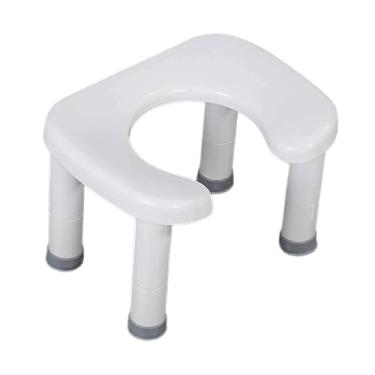Imagem de Bothyi Banco de banheiro agachado para banheiro, cócoras, penico, simples, compacto, antiderrapante, resistente, apoio para os pés, ergonômico para crianças, White L