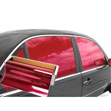 Imagem de JNK NETWORKS Película de película de proteção refletiva de cerâmica para janela UV para carros caminhões tratoresJNK NETWORKS 20" x 10' vermelho JNK CTF7