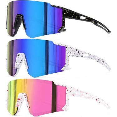 Imagem de Óculos de sol AWGSEE Baseball para crianças de 3 a 12 anos com proteçã