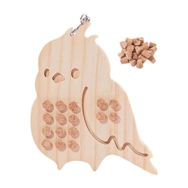 Imagem de Gralara mastigando brinquedo pássaro mastigando brinquedo de atividade quebra-cabeça brinquedo para papagaios, formato de pintinho