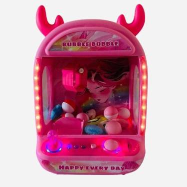 Imagem de Mini Maquina Pegar Bichinho Infantil Brinquedo Interativo Rosa - Jac P