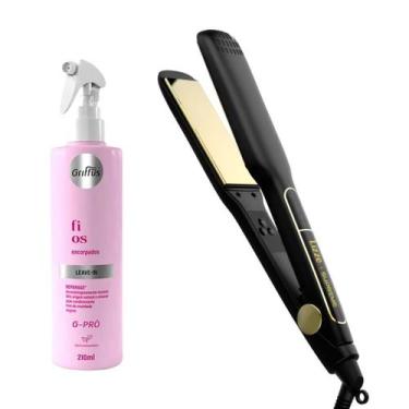 Imagem de Kit Prancha para Cabelo Lizze Supreme 127V+ Leave-In Griffus, 110V