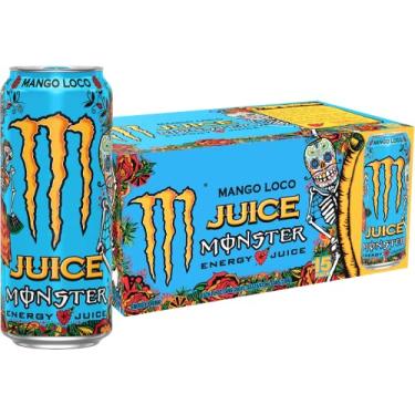 Imagem de Monster Energy Juice Monster Mango Loco, Energia + Suco, Bebida Energética, 473 ml (pacote com 15)