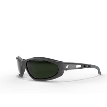 Imagem de EDGE Óculos de segurança Dakura, antiarranhões, antiderrapante, UV 400, grau militar, compatível com ANSI/ISEA e MCEPS, 12,8 cm de largura, armação preta/lente de soldagem média IR5