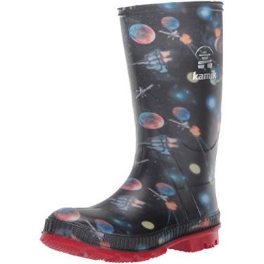 Imagem de Kamik Bota de chuva Stompspace para meninos, Preto, 12 Big Kid