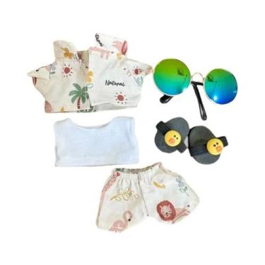 Imagem de Macacão Estilo Resort De Verão Para Boneca ForLabubu De 15-17cm, Roupa