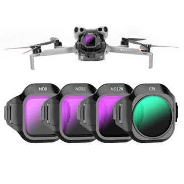 Imagem de FPVtosky Conjunto de filtros Mini 5 Pro ND, kit de filtros compatível com acessórios DJI Mini 5 Pro, pacote com 4 (CPL, ND8, ND32, ND128)