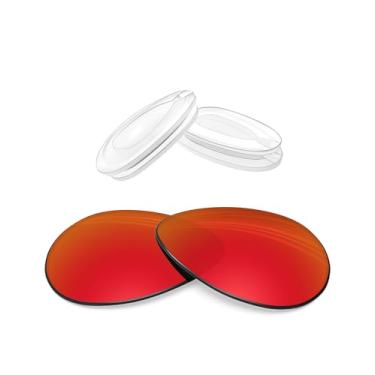 Imagem de Lentes de substituição polarizadas BlazerBuck para Oakley Crosshair 2012 OO4060, Fire Red Polarized - [Polycarbonate Ar Coated], 0