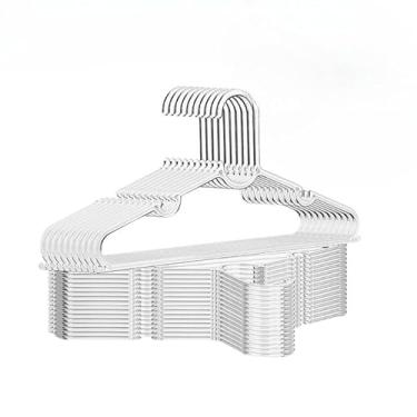 Imagem de Cabides para Economizar Espaço no Guarda-Roupa - Kit com Unidades em Acrílico Transparente, Reforçado,(20)