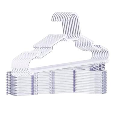 Imagem de Kit Cabide Adulto Acrílico, Transparente para Loja e Guarda-Roupa