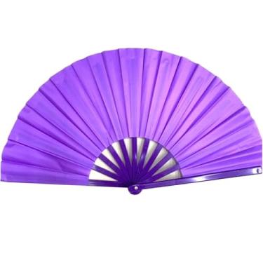 Imagem de Leque Oriental Grande Para Kung Fu E Tai Chi - AcessóRio Para ApresentaçãO De DançA E Artes Marciais(Lilas)