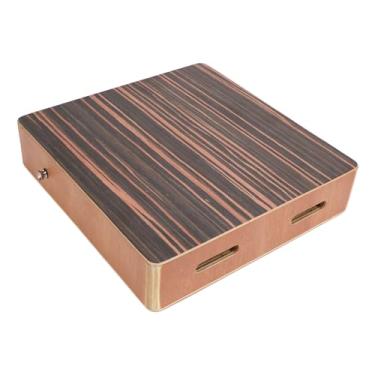 Imagem de Eujgoov Padrão de Cor de Madeira Cajon Tambor Com Material de ébano Viagens Cajon Box Tambor Portátil de Madeira Portátil Instrumento de Percussão para Aplicação Ampla