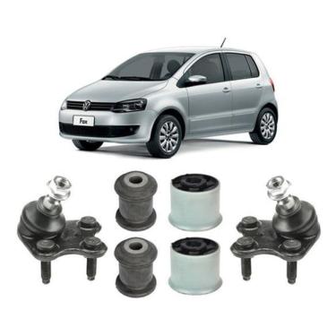 Imagem de Kit 4 Bucha Pivô Suspensão Dianteira Vw Fox 2008 2009 2010