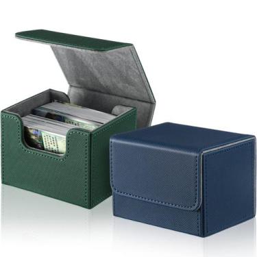 Imagem de Caixas de cartas de baralho Weewooday Leather, tamanho grande, 2 caixa