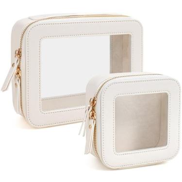 Imagem de Conjunto de bolsa de maquiagem FFPaw Travel Clear com zíper à prova d'