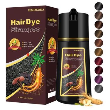 Imagem de Shampoo de tintura de cabelo Agthyuve Coffee Color 500mL 3 em 1