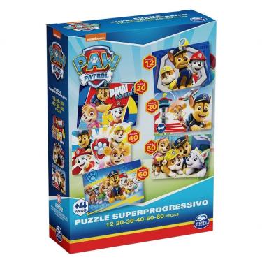 Imagem de Puzzle Superprogressivo 12, 20, 30, 40, 50 E 60 Peças - Grow - Patrulha Canina