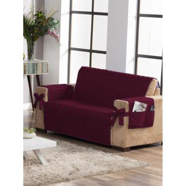 Imagem de Capa de Sofá Para 2 Lugares Avulsa Vinho