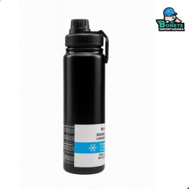 Imagem de Garrafa Térmica Portátil 800ml Inox  Tampa Retrátil, Leve e Resistente