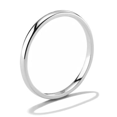 Imagem de NOKMIT Alianças de casamento de ouro de 2 mm, 4 mm, 6 mm, para mulheres, homens, delicadas, douradas, prateadas, tungstênio, anel de dedinho, polido, não mancha, confortável, tamanho 4-12, Metal, Sem