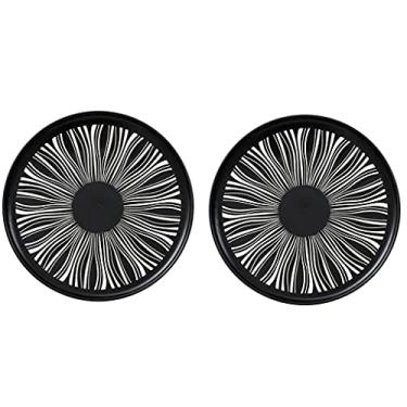 Imagem de Prato de serviço pratos de jantar de porcelana criativos conjunto de 4 padrões de várias listras pretas e brancas prato de sobremesas de cerâmica para salada de bife. Pratos seguros para micro-ondas e