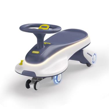 Imagem de Mini Carro Elétrico Infantil K12 Azul Recarregável para Crianças - Veículo de Passeio Moderno e Resistente, Diversão para Meninos e Meninas, Brinquedo Educativo e Seguro