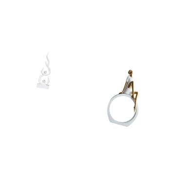 Imagem de Fenteer Estatueta de de Resina Abstrata, Ornamento Moderno de Escultura de Fogo para Escritório, Estante, Mesa, Centro de Mesa, Quarto, Leitores, Presen