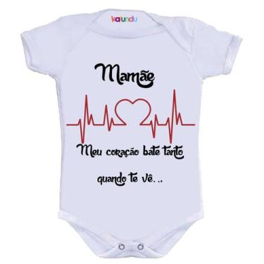 Imagem de Body Divertido - Mamãe Meu Coração Bate - KALUNDU KIDS, M