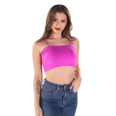 Imagem de Top Canelado Alça Fina - Ventuno Confecções, Rosa maravilha