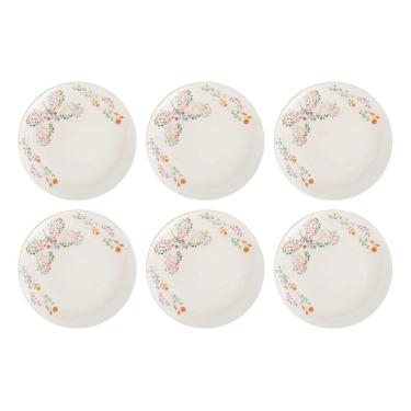 Imagem de Jogo De Pratos Raso Kit 6Pcs Cerâmica 26Cm Oxford Jardim