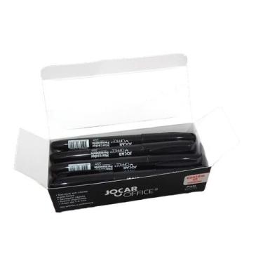 Imagem de Caixa 12 Caneta Marcador Permanente Ponta Chanfrada 1-4mm Secagem Rapi