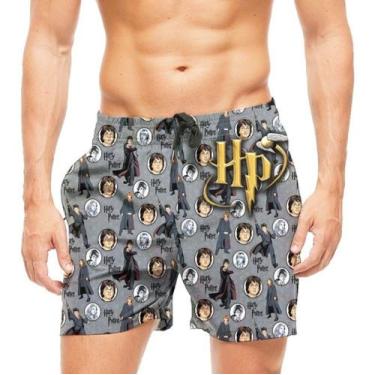 Imagem de Short Praia Shorts Banho Harry Potter Full Print 387 - smoke, Preto, P