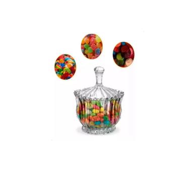 Imagem de Bomboniere em Vidro Milan Decorativo Pote Doce Bala ( 49627 )