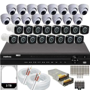 Imagem de Kit Cftv 32 Câmeras Segurança Full Hd 1080p Dvr Mhdx 1232 Intelbras