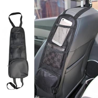 Imagem de Organizador de assento de carro com vários bolsos, bolsa de armazenamento suspensa para carro, caminhão, SUV, suporte multifuncional de acessórios automotivos para telefones, brinquedos, lanches