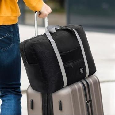 Imagem de Bolsa de viagem grande – Bolsa esportiva impermeável com vários compartimentos, bolsa de viagem de fitness, bolsa de treino para academia, Cinza, Sacola premium para academia