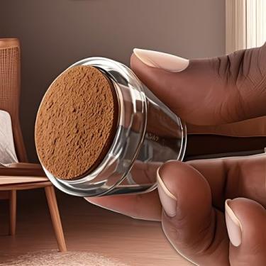 Imagem de 24 peças de protetores de chão de perna de cadeira, almofadas de feltro para evitar arranhões e ruído, adequado para tamanho de perna de mesa 2,2-3,2 cm