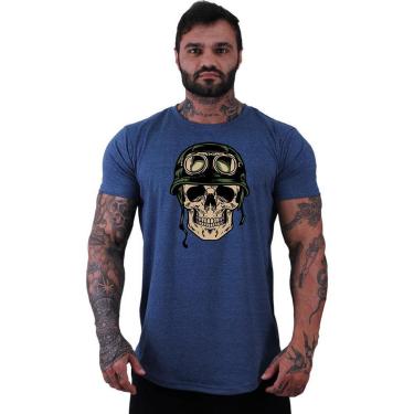 Imagem de Camiseta Longline MXD  Caveira Militar Masculina-Masculino