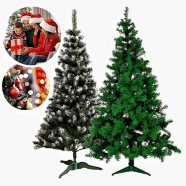 Imagem de Árvore Natal Nevada Verde 120cm Com 120 Galhos Decoração Natal Pinheir