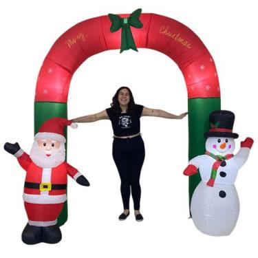 Imagem de Arco Inflavel Natal Natalino Papai Noel Boneco Neve Portal Festa Natal