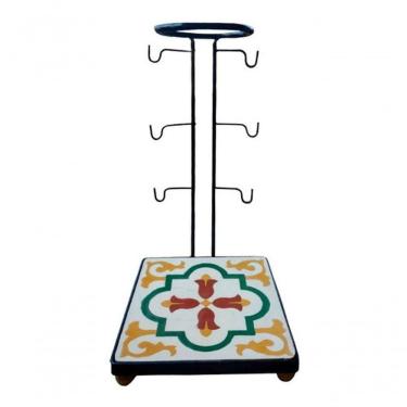 Imagem de Suporte Coador Café Mancebo Filtro Ferro E Ladrilho Rústico Ladrilho E1