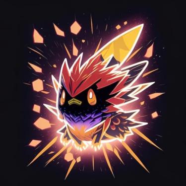 Imagem de Adesivo de Parede Anime Monstros Fofinhos Decoração Infantil Cores Vibrantes 50x50cm