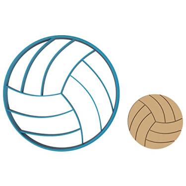 Imagem de Voleibol - jogo - esportes - bola - jogo de quadra - Netball - bola V - jogo prsctice - jogo fora de casa - cortador de biscoito/biscoito de açúcar/fondant/argila (1346) (10 cm)