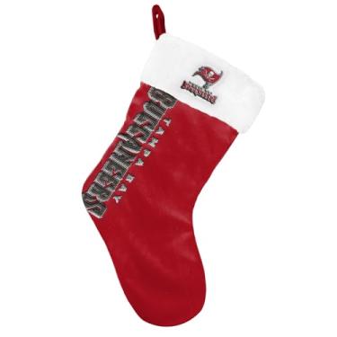 Imagem de FOCO Enfeite de decoração de Natal com logotipo principal oficial da NFL (Tampa Bay Buccaneers)