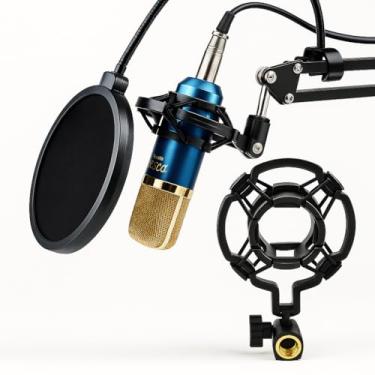 Imagem de Aranha Shock Mount para Microfone Condensador C1 BM800 Suporte Profissional de Metal, Anti-Vibração, Compatível com Behringer, Samson, Arcano, Microfone Estúdio, Preto