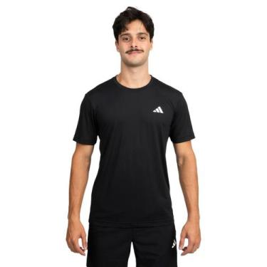 Imagem de Camiseta Adidas Own The Run 3 Listras Poliamida Corrida Masculina, Pre