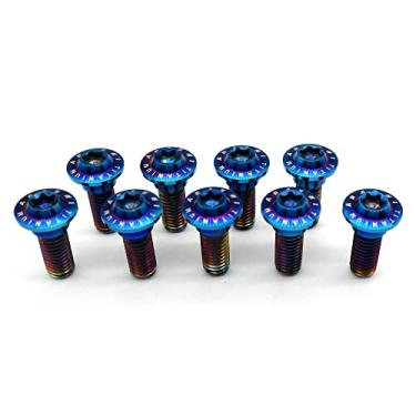 Imagem de Parafusos de montagem de discos de freio dianteiro Arashi para Yamaha YZF R1 07-14, R6 05-16, FZ8 FAZER 8 10-15, XTZ1200 SUPER TENERE 10-21 Parafusos Torx cônicos de titânio M6x20 ouro 10 peças