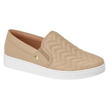 Imagem de Tênis Slip On Vizzano Feminino com Calce Fácil e Solado Borracha, Bege