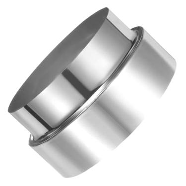 Imagem de PATIKIL Conector redutor de adaptador de exaustão de 18 cm ID para 17 cm OD, acoplador de duto redondo universal de tubo de fogão de aço inoxidável para aquecedores de água, fogões de madeira